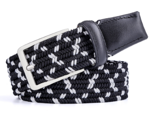 Pin Buckle Elastic Braided Belt for Women and Men