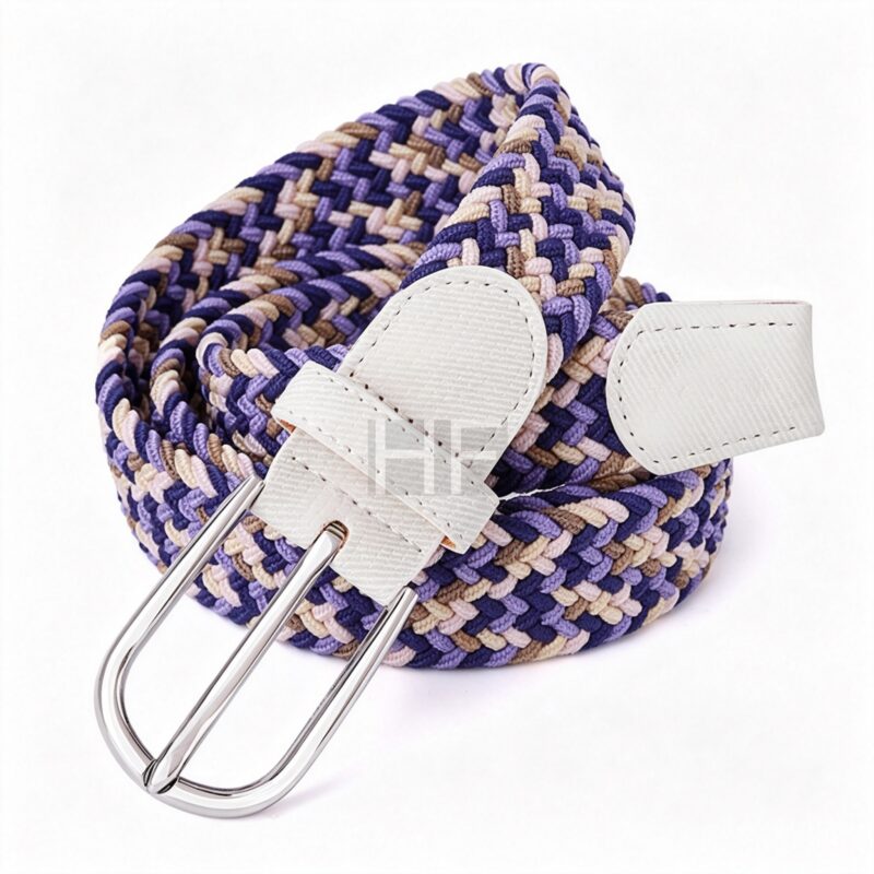 Minimalist Braided Elastic Waist Belt Lightweight Stretch Weaving Belt Unisex