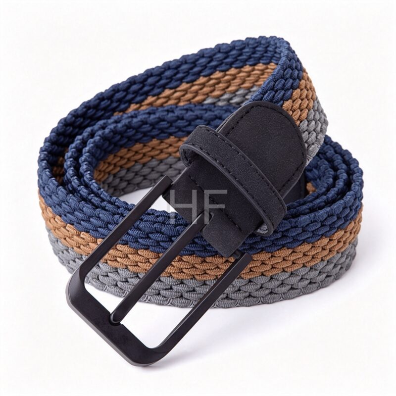 Elastic Waist Cloth Men Braided Leather Belts for Mern