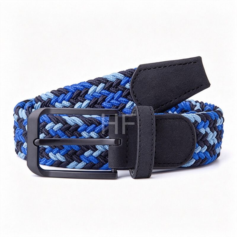 Minimalist Braided Elastic Waist Belt Lightweight Stretch Weaving Belt Unisex