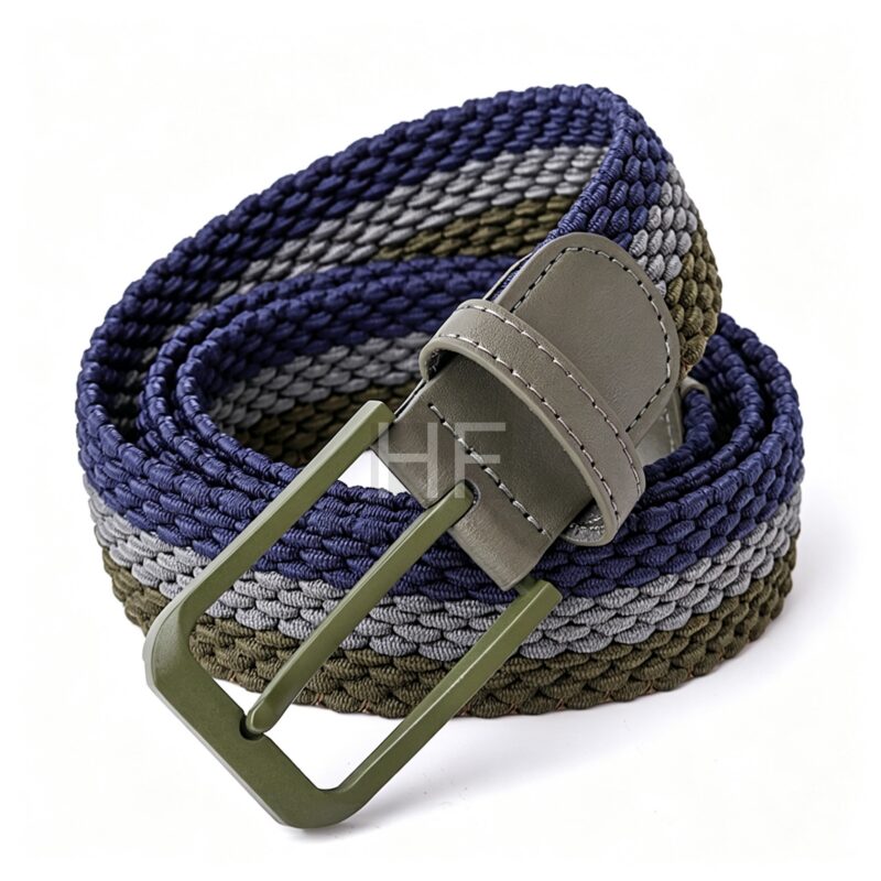 Adjustable Stretch Webbing Belt Rugged Elastic Braided Waistband Outdoor Travel Essential