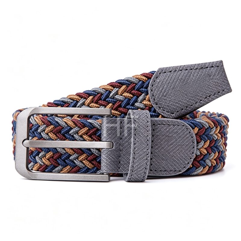 Elastic Waist Cloth Men Braided Leather Belts for Mern