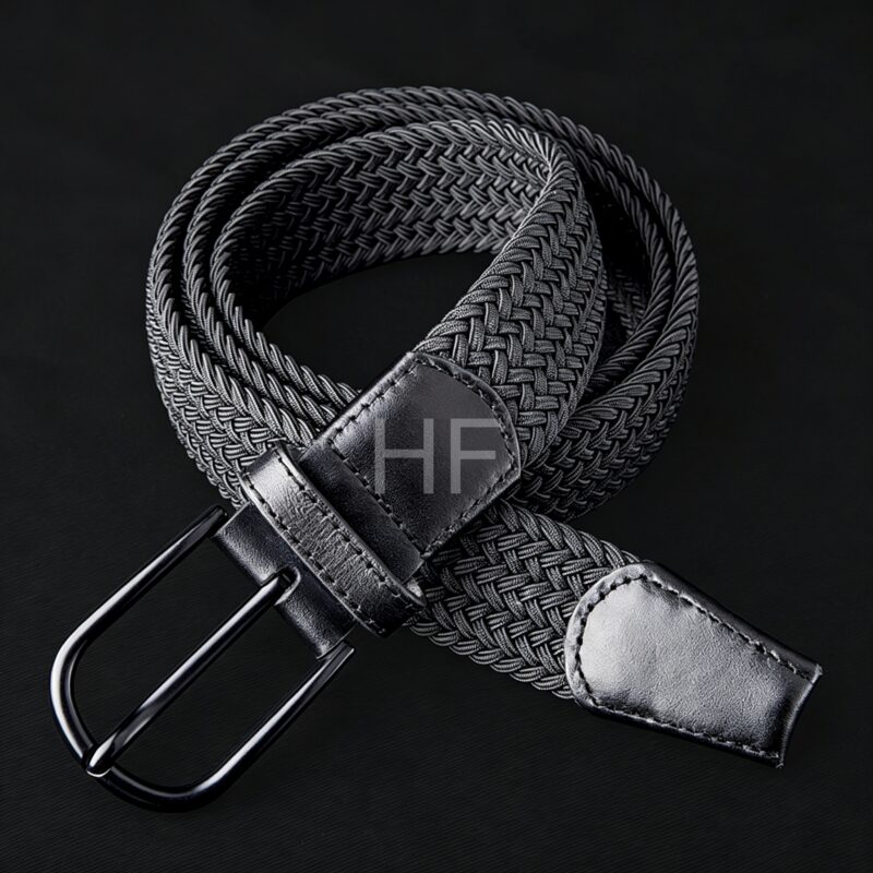Minimalist Braided Elastic Waist Belt Lightweight Stretch Weaving Belt Unisex