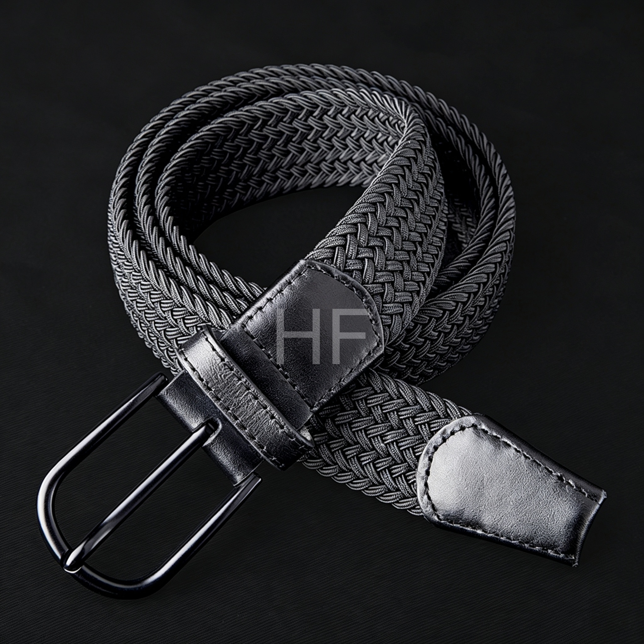 Minimalist Braided Elastic Waist Belt Lightweight Stretch Weaving Belt Unisex
