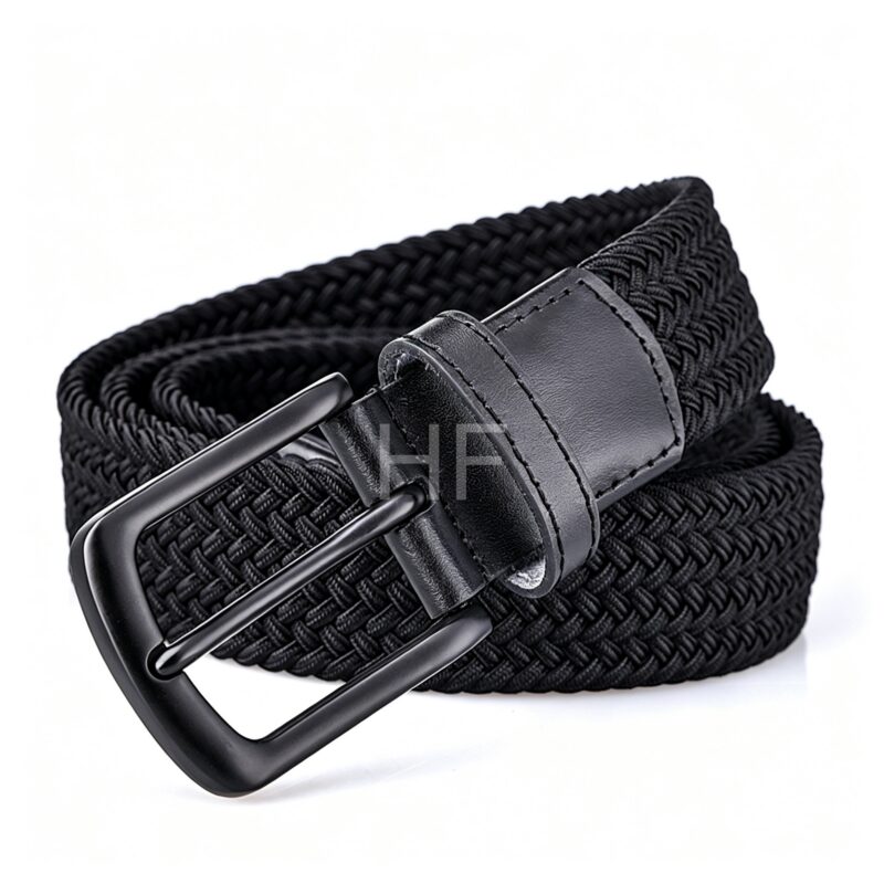 Material Pants and Strap Elastic Belt