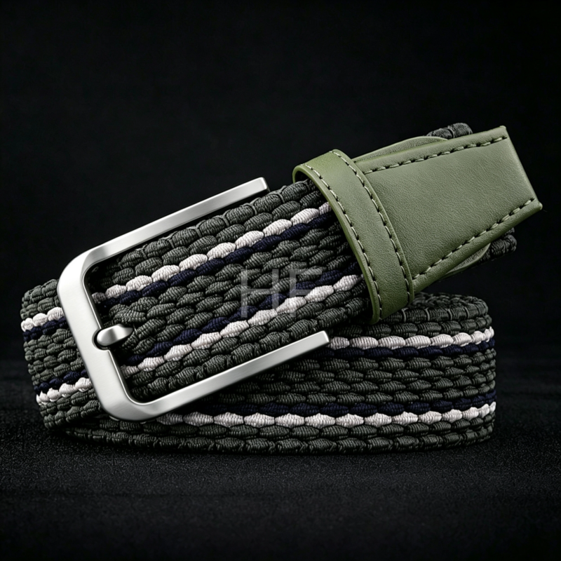 Woven for Jeans Leather Designer With Buckle Belt