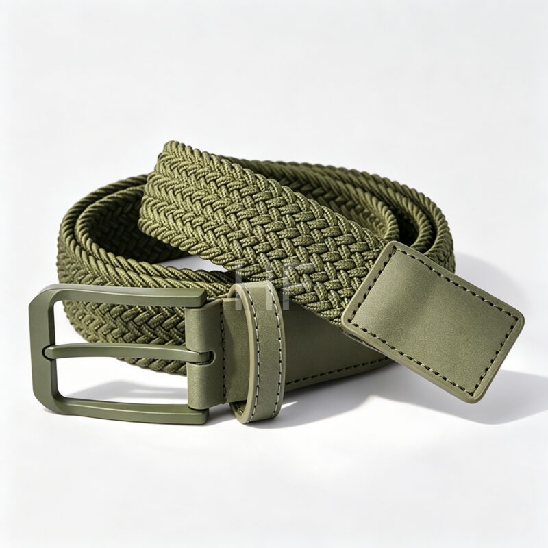 Material Pants and Strap Elastic Belt
