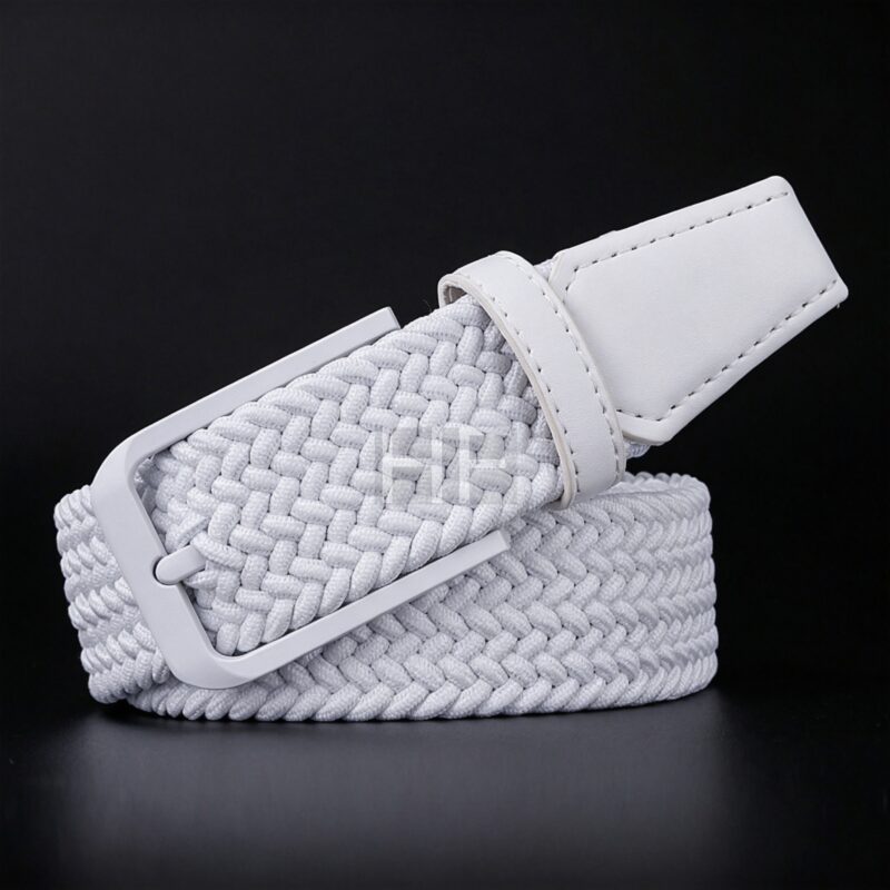 Minimalist Braided Elastic Waist Belt Lightweight Stretch Weaving Belt Unisex