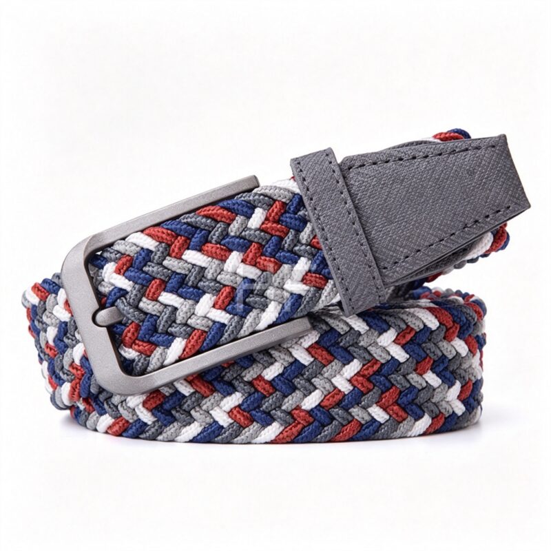Adjustable Stretch Webbing Belt Rugged Elastic Braided Waistband Outdoor Travel Essential
