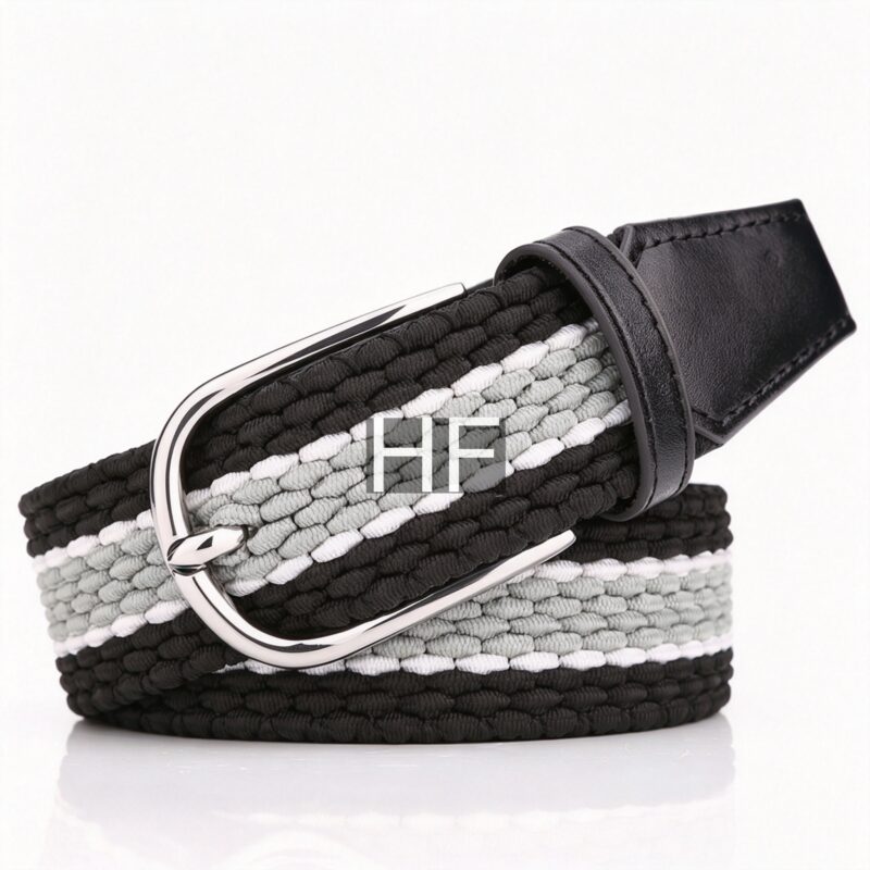 Multifunctional fashion elastic braided belt, popular elastic braided casual sports belt