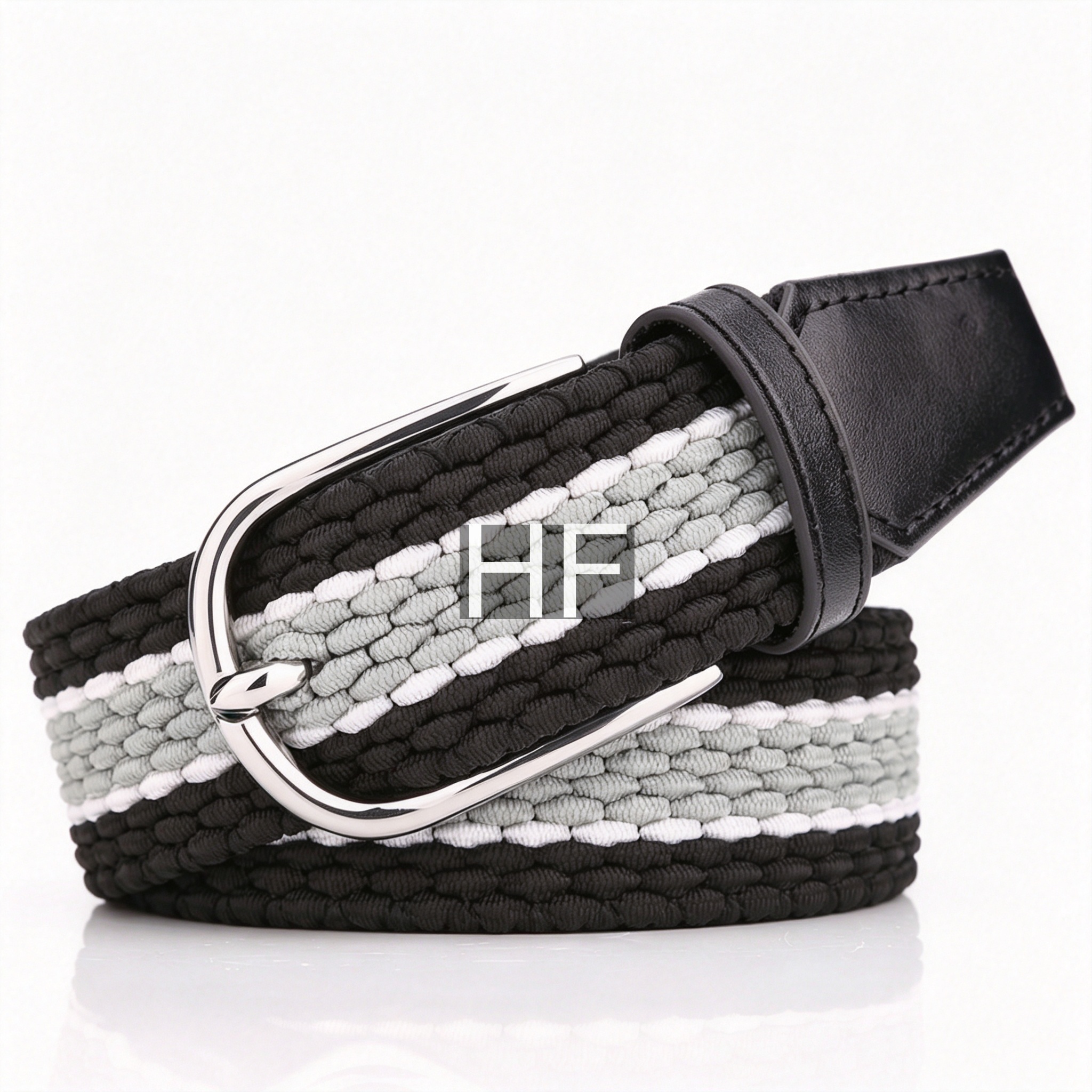 Multifunctional fashion elastic braided belt, popular elastic braided casual sports belt